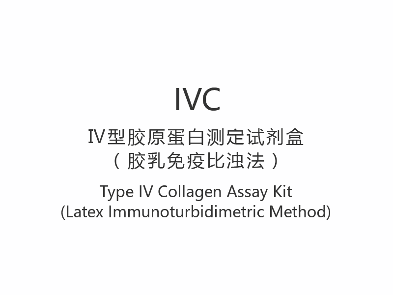 【IVC】ชุดทดสอบคอลลาเจน Type IV (วิธีตรวจภูมิคุ้มกันด้วยยางลาเท็กซ์)